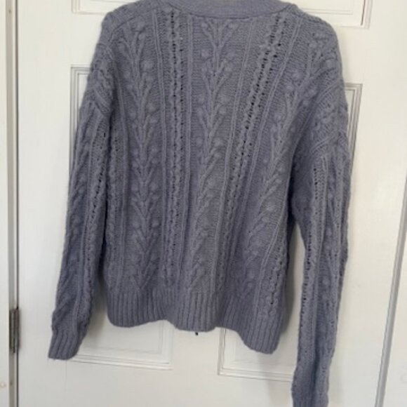 Madewell Cable Tie Front Cardigan Sweater - Peri - Picture 3 of 3